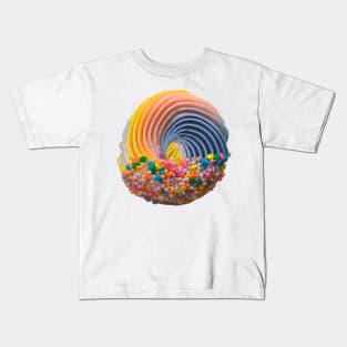 Rainbow Sprinkle Swirly Cupcake Kids T-Shirt